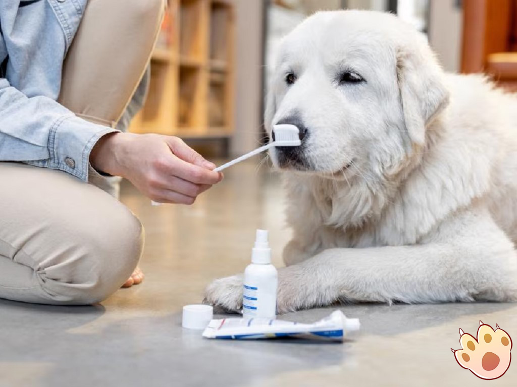 Dog dental care illustration